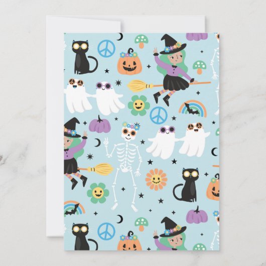 Spooky Vibes Halloween Einladung (Rückseite)