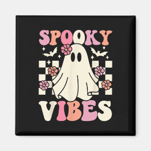 Spooky Vibes Halloween Ghost Kostüm Retro Groovy Magnet