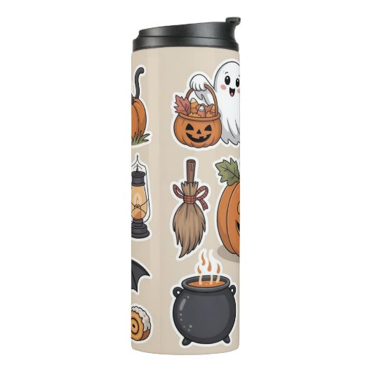 Spooky vibes Halloween gift Thermosbecher (Nach links gedreht)