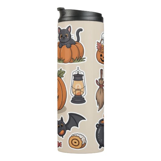 Spooky vibes Halloween gift Thermosbecher (Nach rechts gedreht)