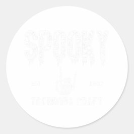 Spooky Vibes: Halloween Graphic T-Shirt Runder Aufkleber