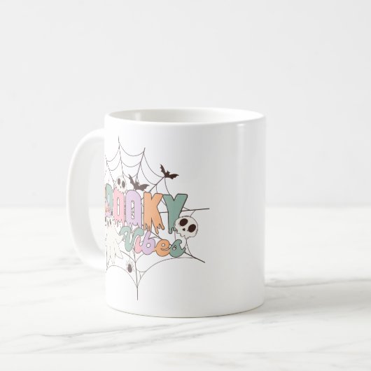 Spooky Vibes Halloween Kaffeetasse (Vorderseite Links)