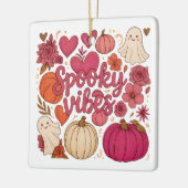 Spooky Vibes — Halloween Keramikornament (Links)