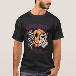 Spooky Vibes Halloween Kostüme Smile Face Skull L T-Shirt
