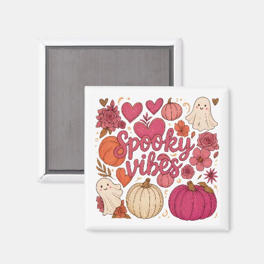 Spooky Vibes — Halloween Magnet (Vorderseite/Rückseite)