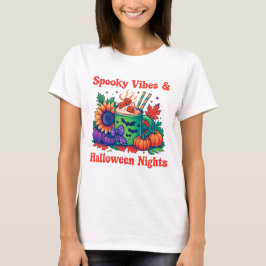 Spooky Vibes Halloween Night Funny T-Shirt