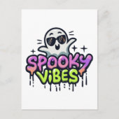 Spooky Vibes Halloween Postkarte (Vorderseite)