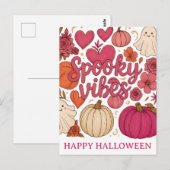 Spooky Vibes — Halloween Postkarte (Vorne/Hinten)