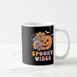 Spooky Vibes Halloween Pumpkin Costume Retro Groov Kaffeetasse