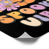 Spooky Vibes Halloween Pumpkin Costume Retro Groov Poster (Ecke)