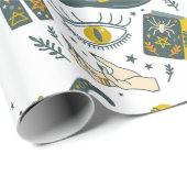 Spooky vibes Halloween symbols pattern Geschenkpapier (Rolleneckpunkt)