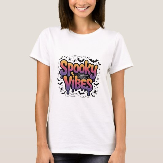 Spooky Vibes Halloween T - Shirt (Vorderseite)