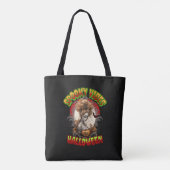 Spooky Vibes Halloween Tote Bag, Halloween Tasche (Rückseite)