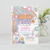 Spooky Vibes Hippie Halloween ANY AGE Einladung (Stehend Vorderseite)