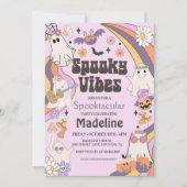 Spooky Vibes Hippie Halloween-Party Einladung (Vorderseite)