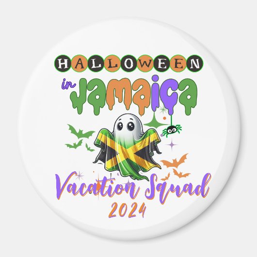 Spooky Vibes in Jamaica Tropical Halloween Fun Magnet (Vorne)