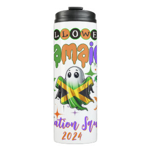Spooky Vibes in Jamaica Tropical Halloween Fun Thermosbecher