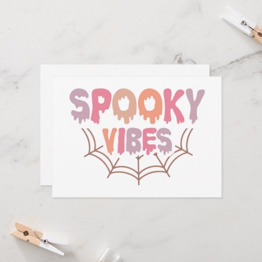 Spooky Vibes Karte (Vorderseite/Rückseite Beispiel)