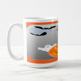 Spooky Vibes mit Orangefarbener Grenze Kaffeetasse