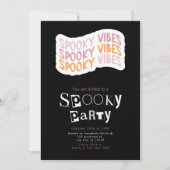 Spooky Vibes Modernes Minimalistisches Halloween Einladung (Vorderseite)