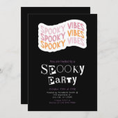 Spooky Vibes Modernes Minimalistisches Halloween Einladung (Vorne/Hinten)