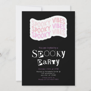 Spooky Vibes Modernes Minimalistisches Halloween Einladung