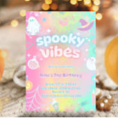 Spooky Vibes Niedlich Pink Neon Pastel Halloween B Einladung
