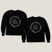 Spooky Vibes nur Familienname Halloween-T - Shirt (Design Vorder- & Rückseite)