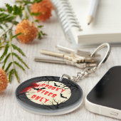 Spooky Vibes nur Halloween-Bat und Blut-Spritzer Schlüsselanhänger (Vorderseite rechts)