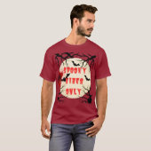 Spooky Vibes nur Halloween-Bat und Blut-Spritzer T-Shirt (Vorne ganz)