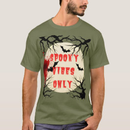 Spooky Vibes nur Halloween-Bat und Blut-Spritzer T-Shirt