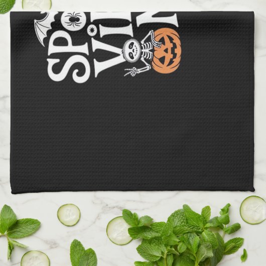 Spooky Vibes nur Halloween Sloth Oversized T-Shir Geschirrtuch (Gefaltet)