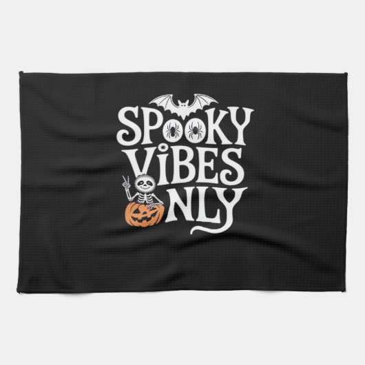 Spooky Vibes nur Halloween Sloth Oversized T-Shir Geschirrtuch (Horizontal)