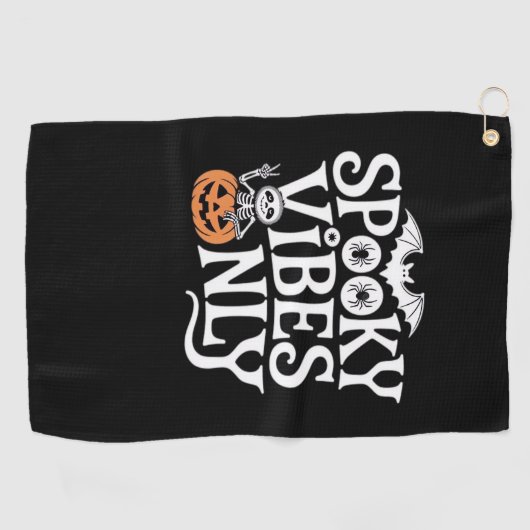Spooky Vibes nur Halloween Sloth Oversized T-Shir Golfhandtuch (Horizontal)