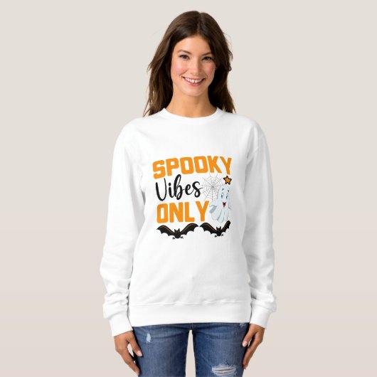 Spooky Vibes nur Halloween Sweatshirt (Vorne ganz)