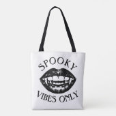 Spooky Vibes nur Halloween Vampire Fangs Tasche (Rückseite)
