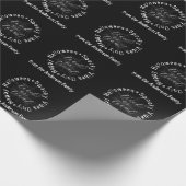 Spooky Vibes nur Schwarz und Weiß glücklich Hallow Geschenkpapier (Ecke)