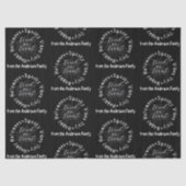 Spooky Vibes nur Schwarz und Weiß glücklich Hallow Seidenpapier (Vorderseite)