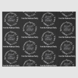 Spooky Vibes nur Schwarz und Weiß glücklich Hallow Seidenpapier