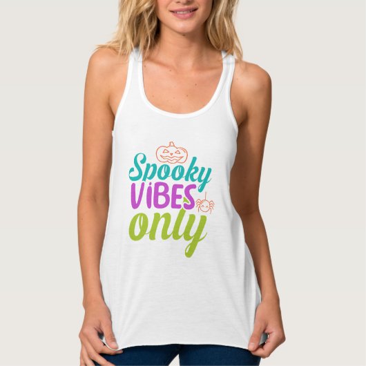 Spooky Vibes Only-40378 Kapuzenpullover Tank Top (Vorderseite)