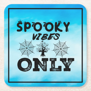 Spooky Vibes Only-67293 Kapuzenpullover Rechteckiger Pappuntersetzer