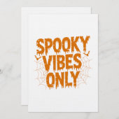 Spooky Vibes Only Halloween Einladung (Vorne/Hinten)