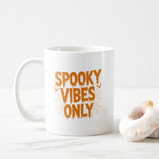 Spooky Vibes Only Halloween Kaffeetasse (Mit Donut)