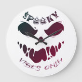 Spooky Vibes Only-Halloween Monster  Große Wanduhr (Vorderseite)