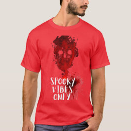 Spooky Vibes Only Red Smoke Skull Halloween Shirt
