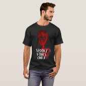 Spooky Vibes Only Red Smoke Skull Halloween Shirt (Vorne ganz)