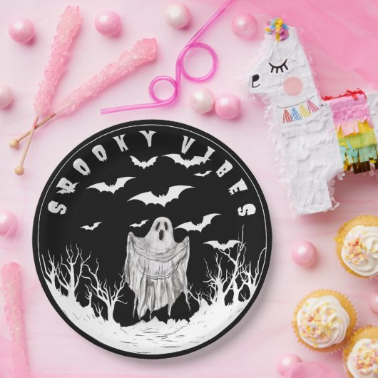 Spooky Vibes Pappteller (Party)