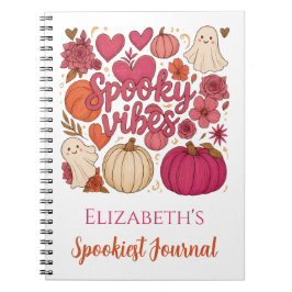 Spooky Vibes Personalisiert Halloween Journal Notizblock