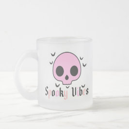 Spooky Vibes - Pink Skull & Bat Halloween Mattglastasse