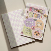 Spooky Vibes Preppy Halloween Einladung